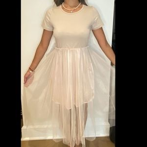 Blush Pink T-Shirt Dress